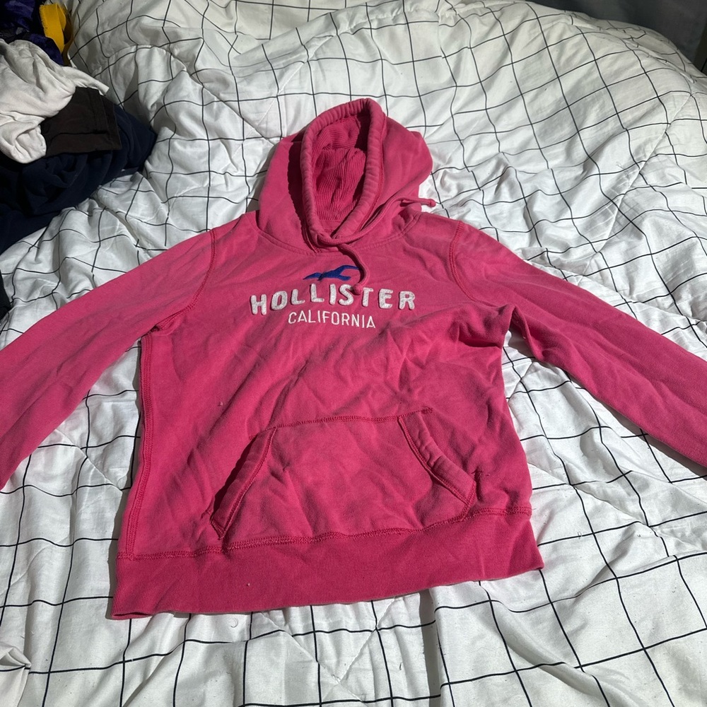 pink Hollister hoodie